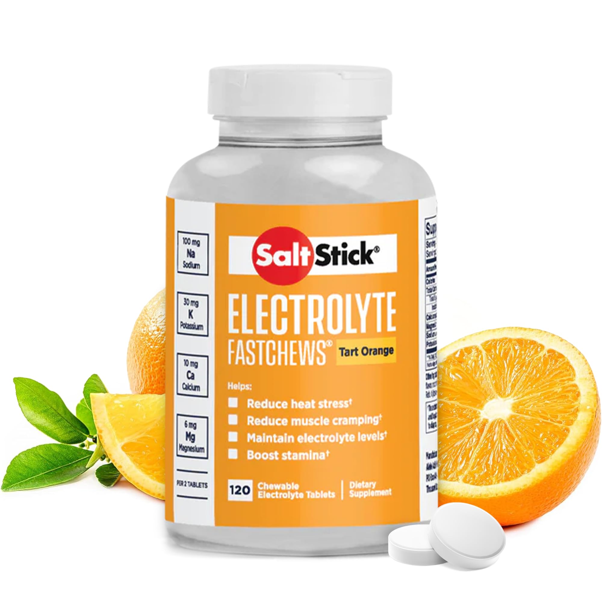 Foto 2 pulgar | Electrolyte Fastchews Saltstick Sabor Naranja 120 Comprimidos - Venta Internacional.