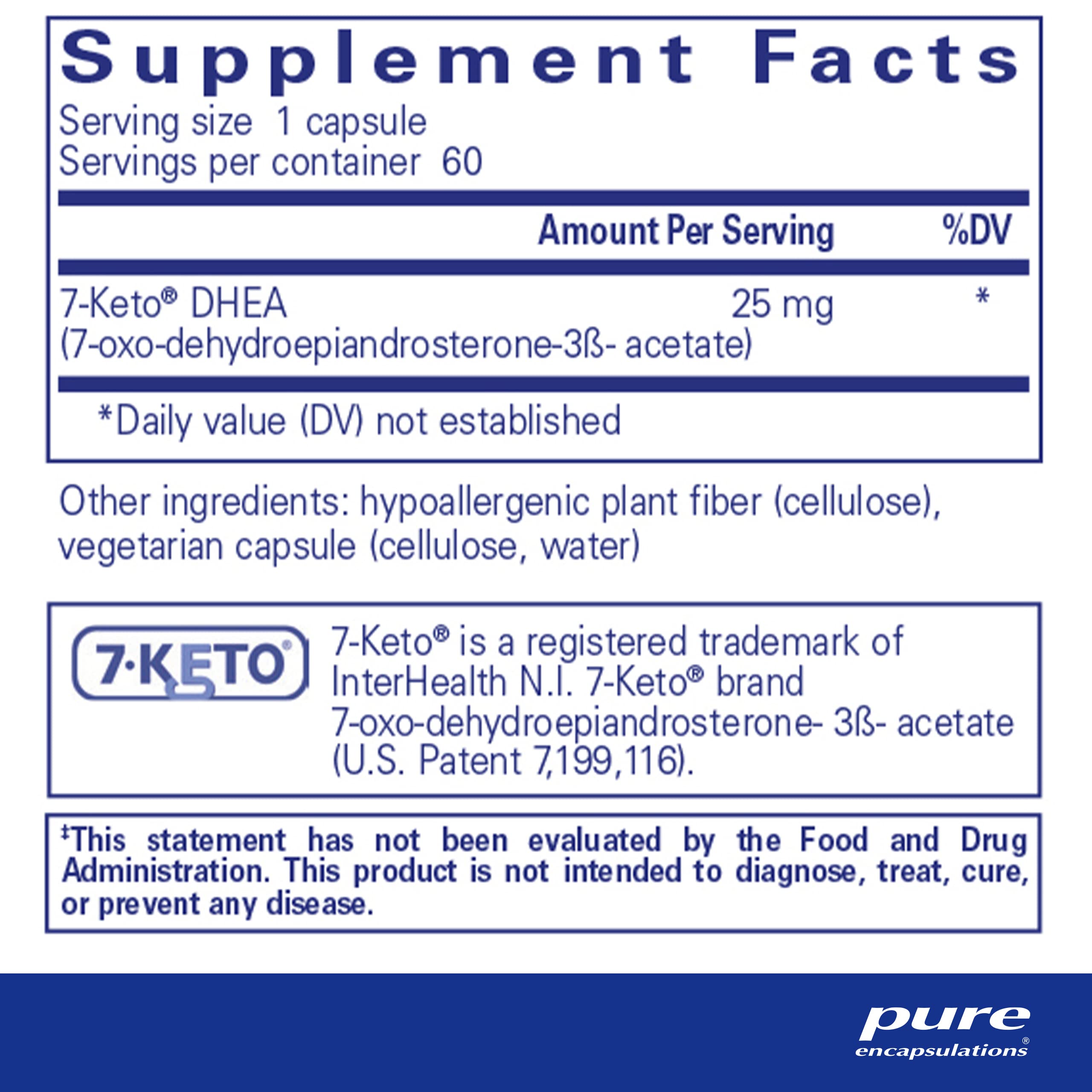 Foto 3 pulgar | Suplemento Pure Encapsulations 7-keto Dhea 25 Mg 120 Cápsulas - Venta Internacional.