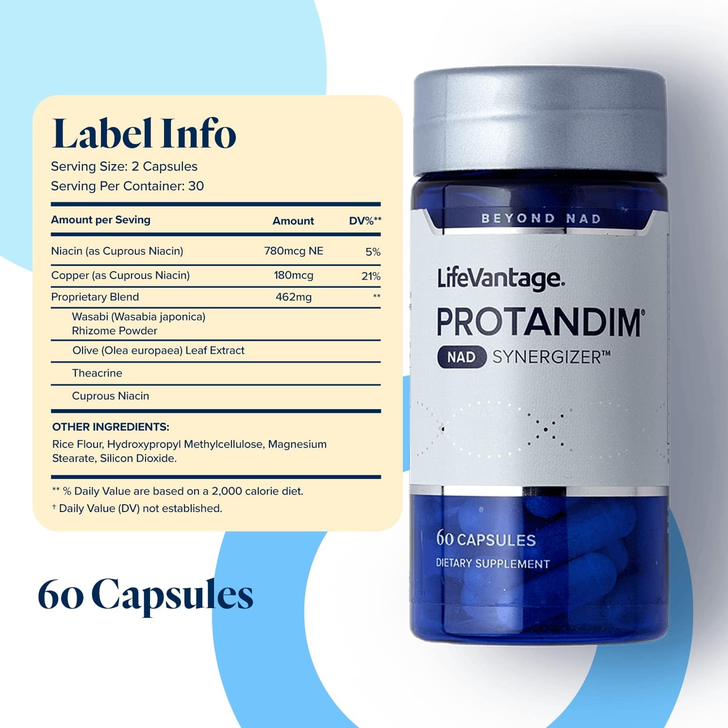 Foto 3 pulgar | Suplemento Lifevantage Protandim Nad Synergizer 60 Cápsulas - Venta Internacional.