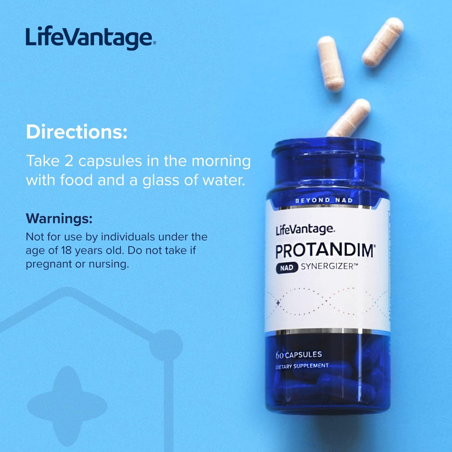 Foto 7 pulgar | Suplemento Lifevantage Protandim Nad Synergizer 60 Cápsulas - Venta Internacional.