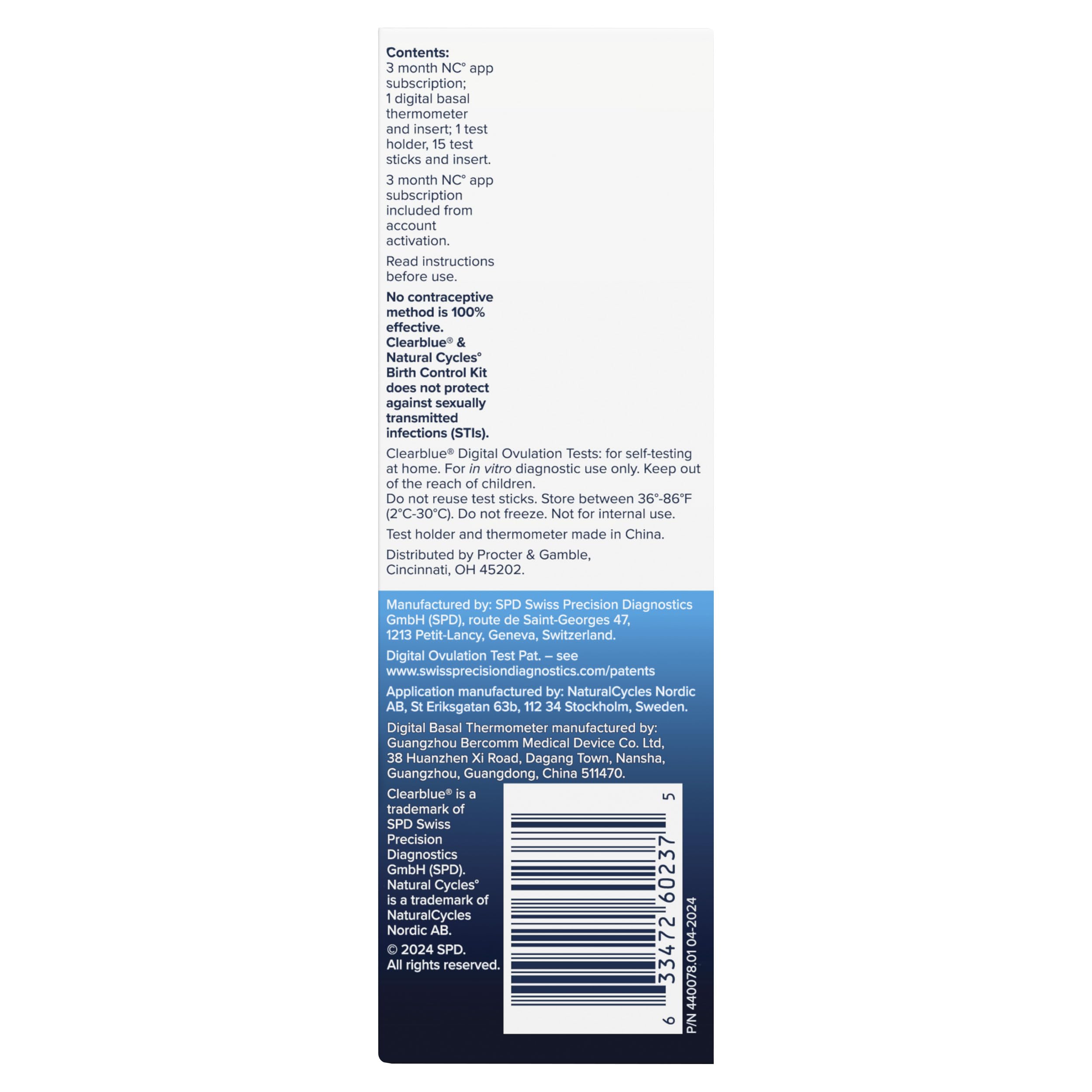 Foto 4 pulgar | Kit Anticonceptivo Clearblue Y Natural Cycles Con Suscripciones De 3 Meses - Venta Internacional.
