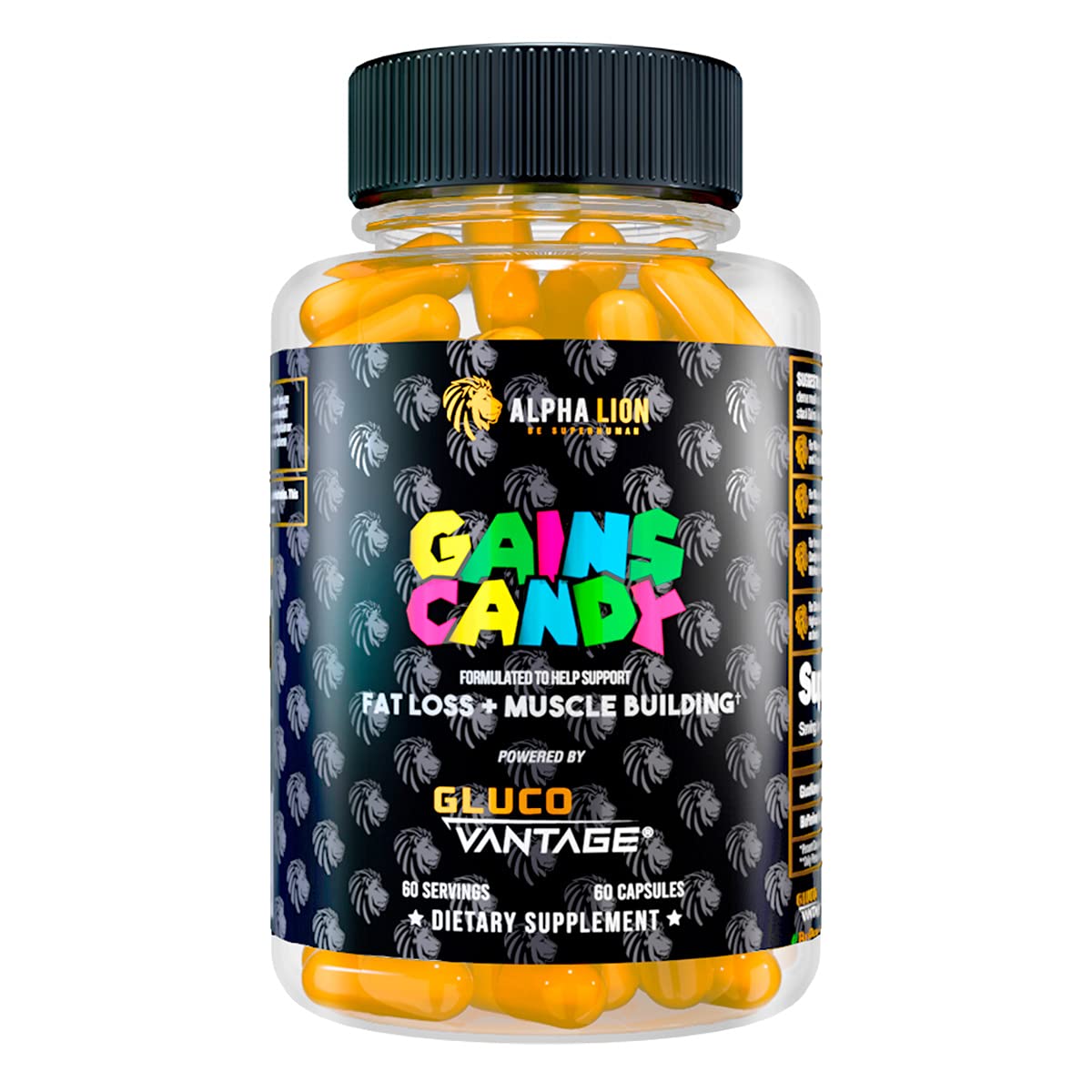 Foto 1 | Suplemento Alpha Lion Gains Candy 60 Cápsulas - Venta Internacional.