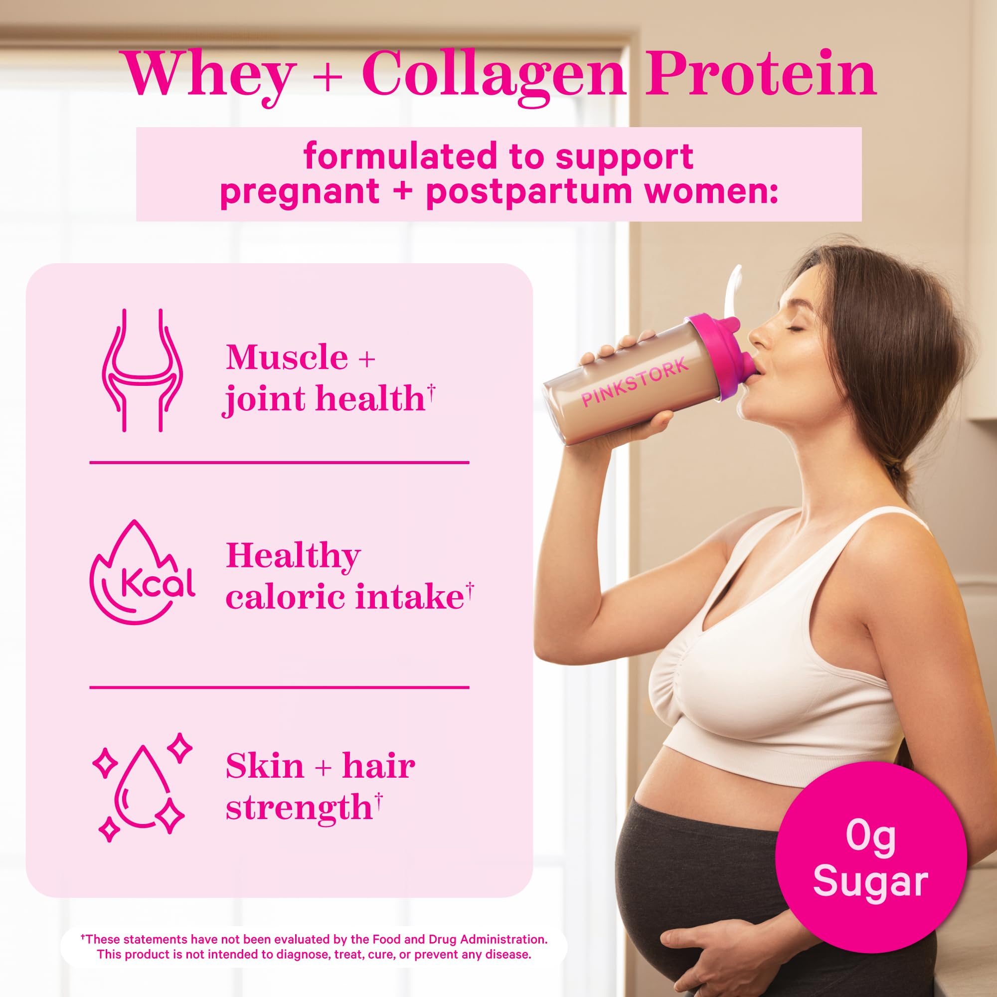Foto 2 | Proteína En Polvo Pink Stork Pregnancy Postparto, 20 G, Chocolate - Venta Internacional.