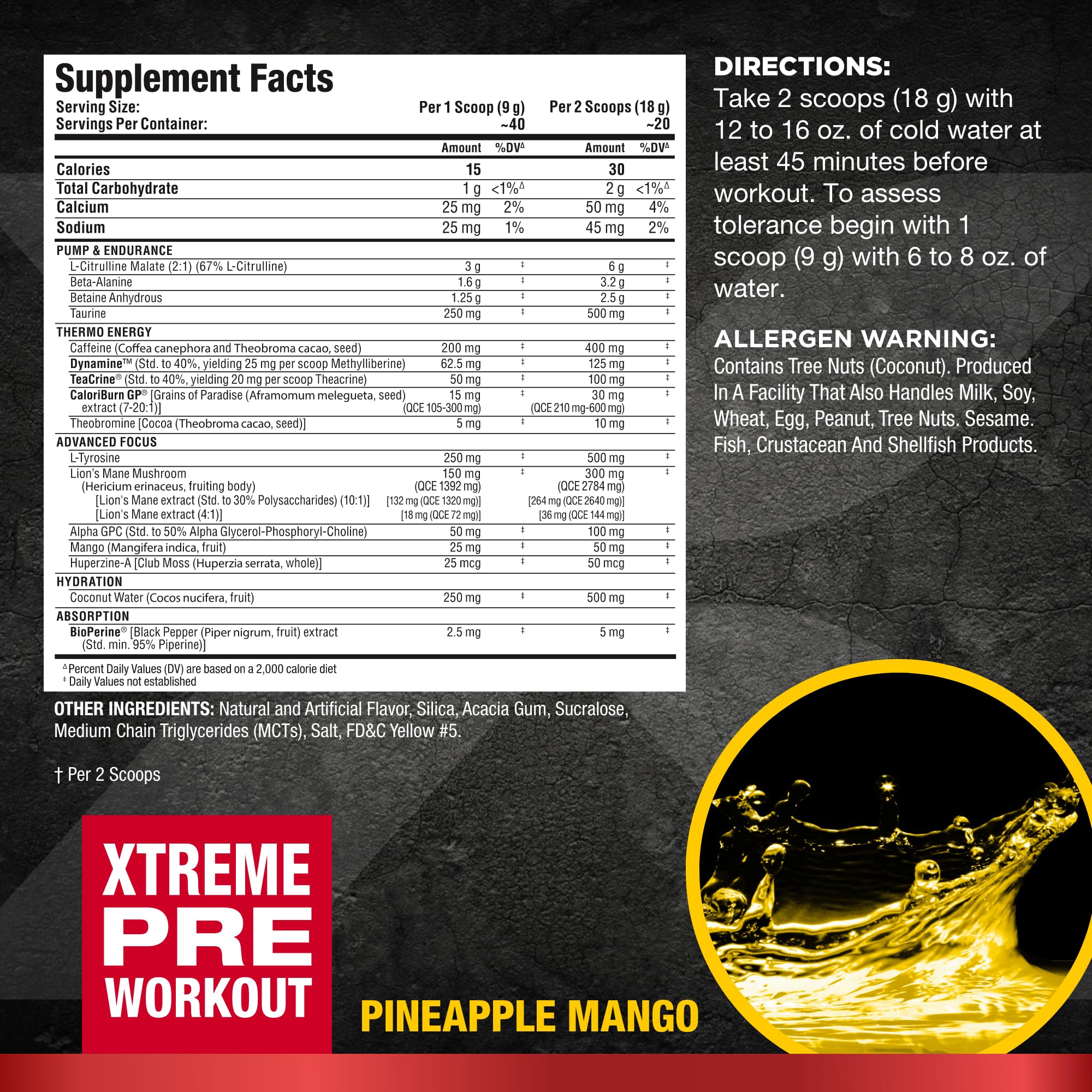 Foto 3 pulgar | Polvo Para Antes Del Entrenamiento Allmax Nutrition Impact Igniter Extreme - Venta Internacional.