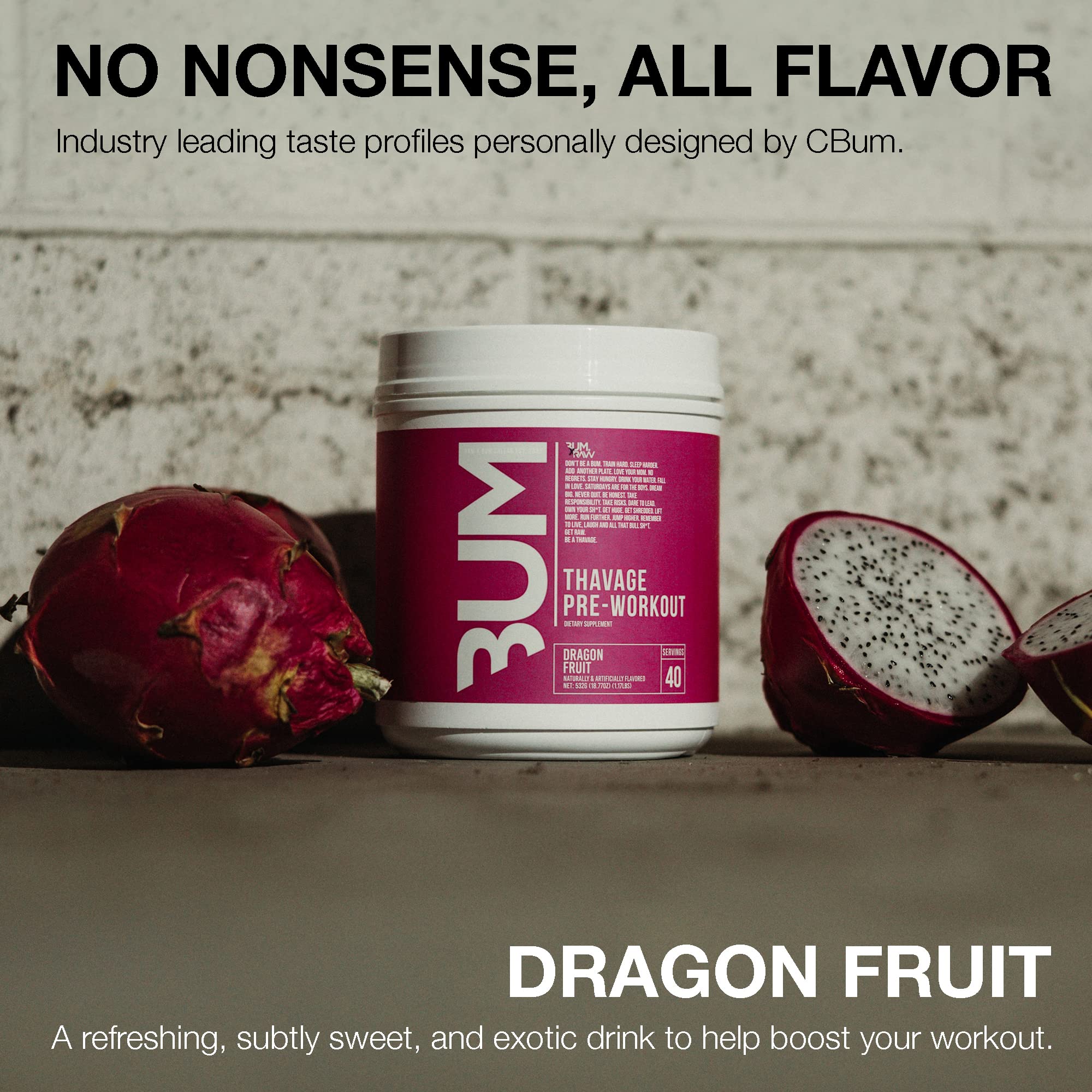 Foto 4 pulgar | Preworkout Powder Raw Thavage Dragon Fruit, 40 Porciones - Venta Internacional.