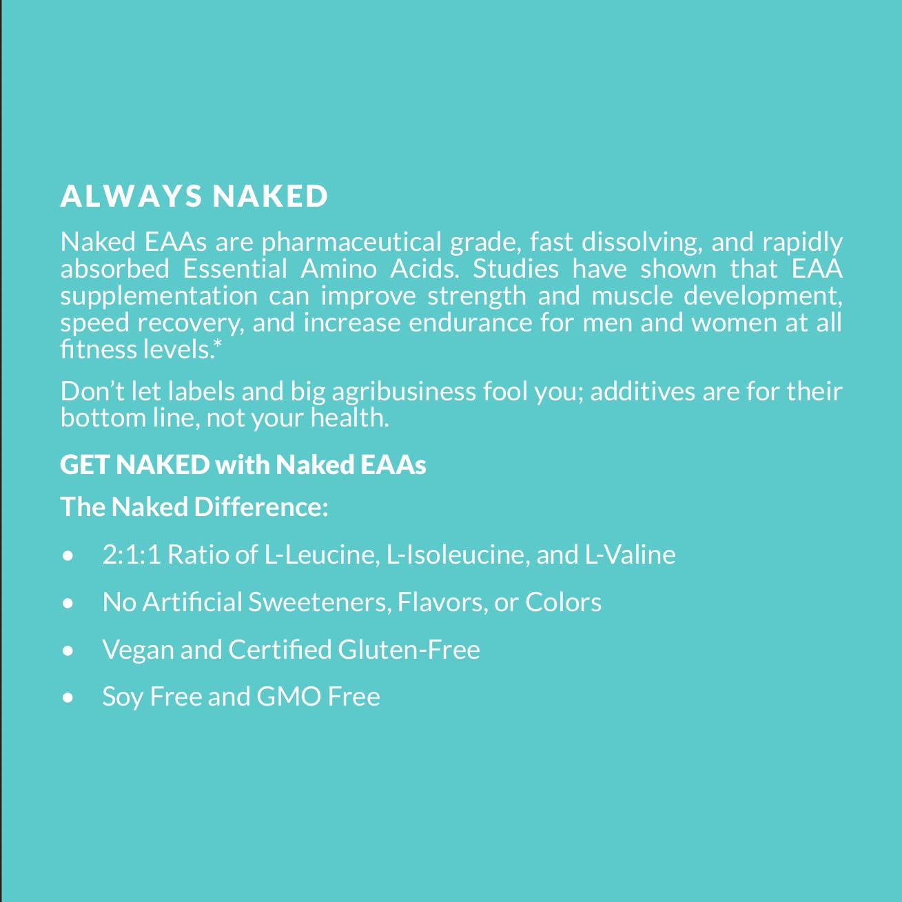Foto 5 | Suplemento De Aminoácidos Esenciales Naked 500 G - 50 Porciones - Venta Internacional.