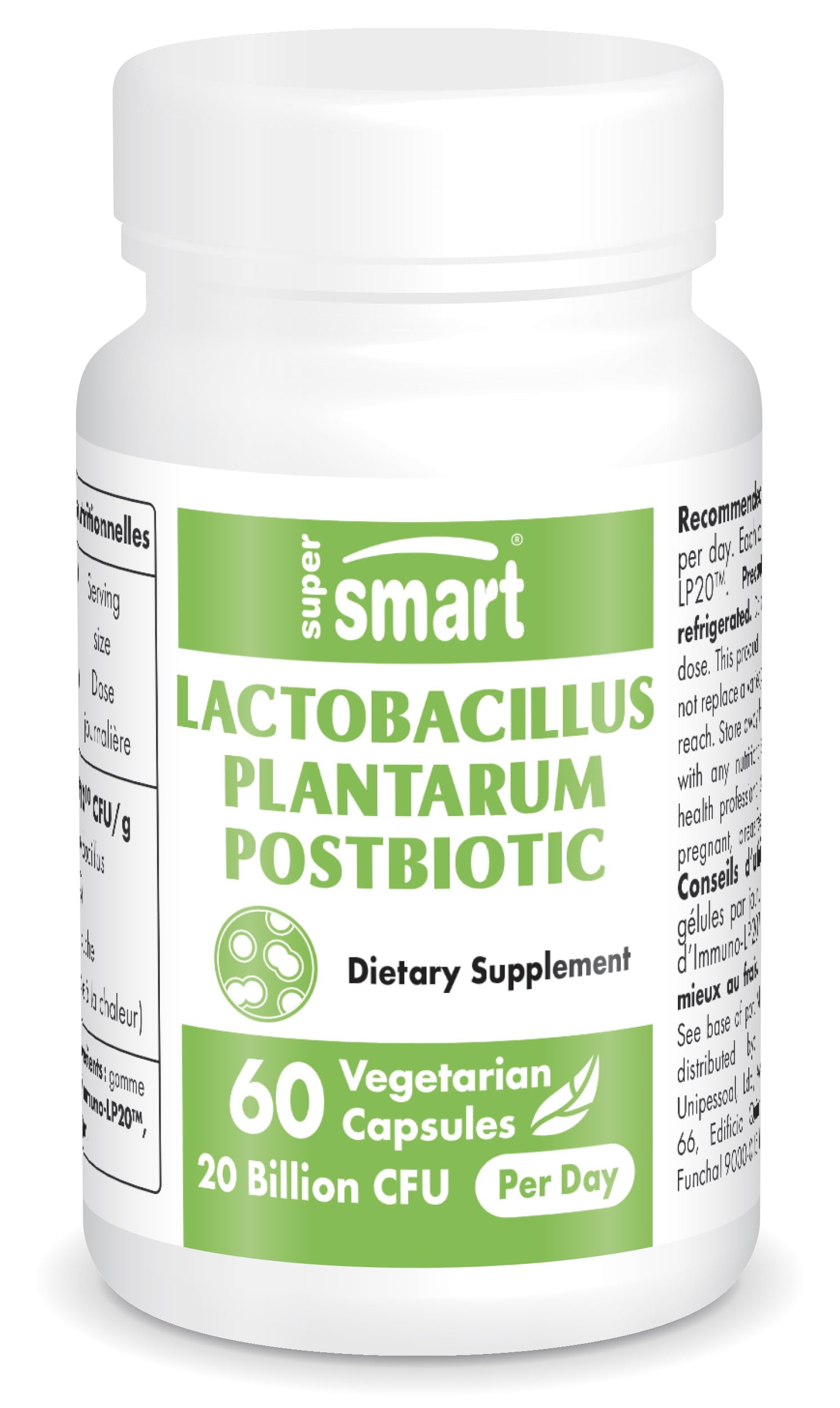 Foto 2 pulgar | Suplemento Supersmart Lactobacillus Plantarum Postbiotic 20b Cfu - Venta Internacional.