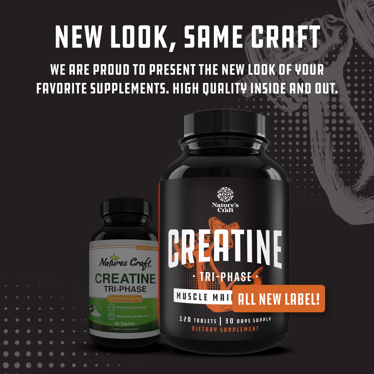Foto 7 | Píldoras De Creatina Natures Craft De Alta Resistencia Trifásicas - Venta Internacional.