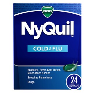 Foto 1 | Líquido Para Aliviar El Resfriado Y La Gripe Medicine Vicks Nyquil, 24 Cápsulas Líquidas - Venta Internacional.