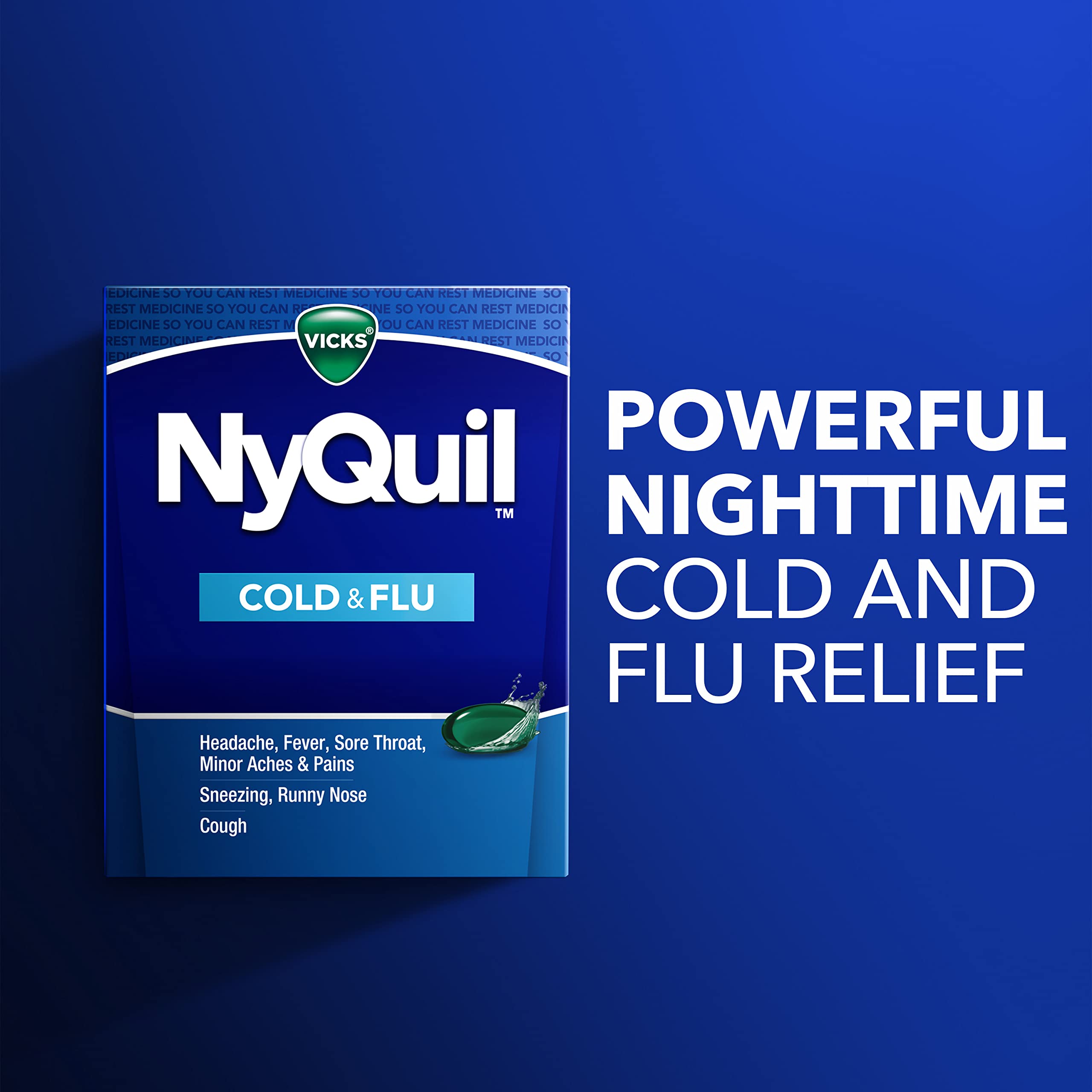Foto 4 pulgar | Líquido Para Aliviar El Resfriado Y La Gripe Medicine Vicks Nyquil, 24 Cápsulas Líquidas - Venta Internacional.