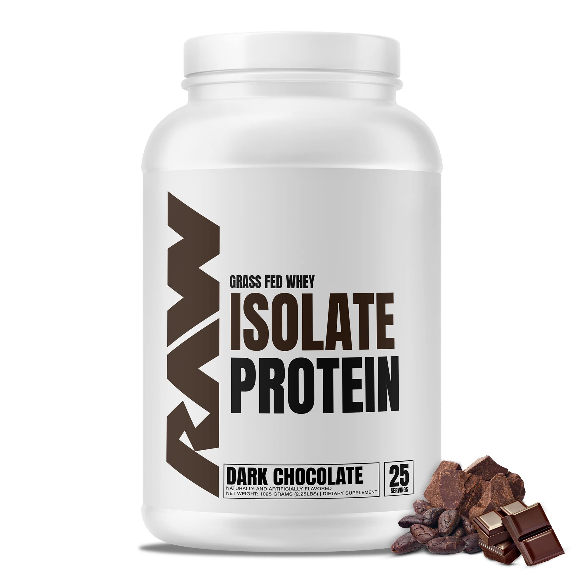 Foto 2 pulgar | Proteína En Polvo Raw Whey Isolate De Chocolate Negro 1,02 Kg - Venta Internacional.