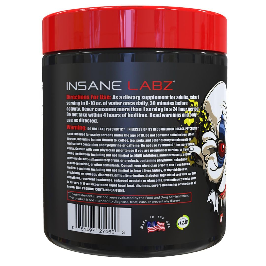 Foto 4 pulgar | Polvo Para Antes Del Entrenamiento Insane Labz Psychotic 35 Porciones - Venta Internacional.
