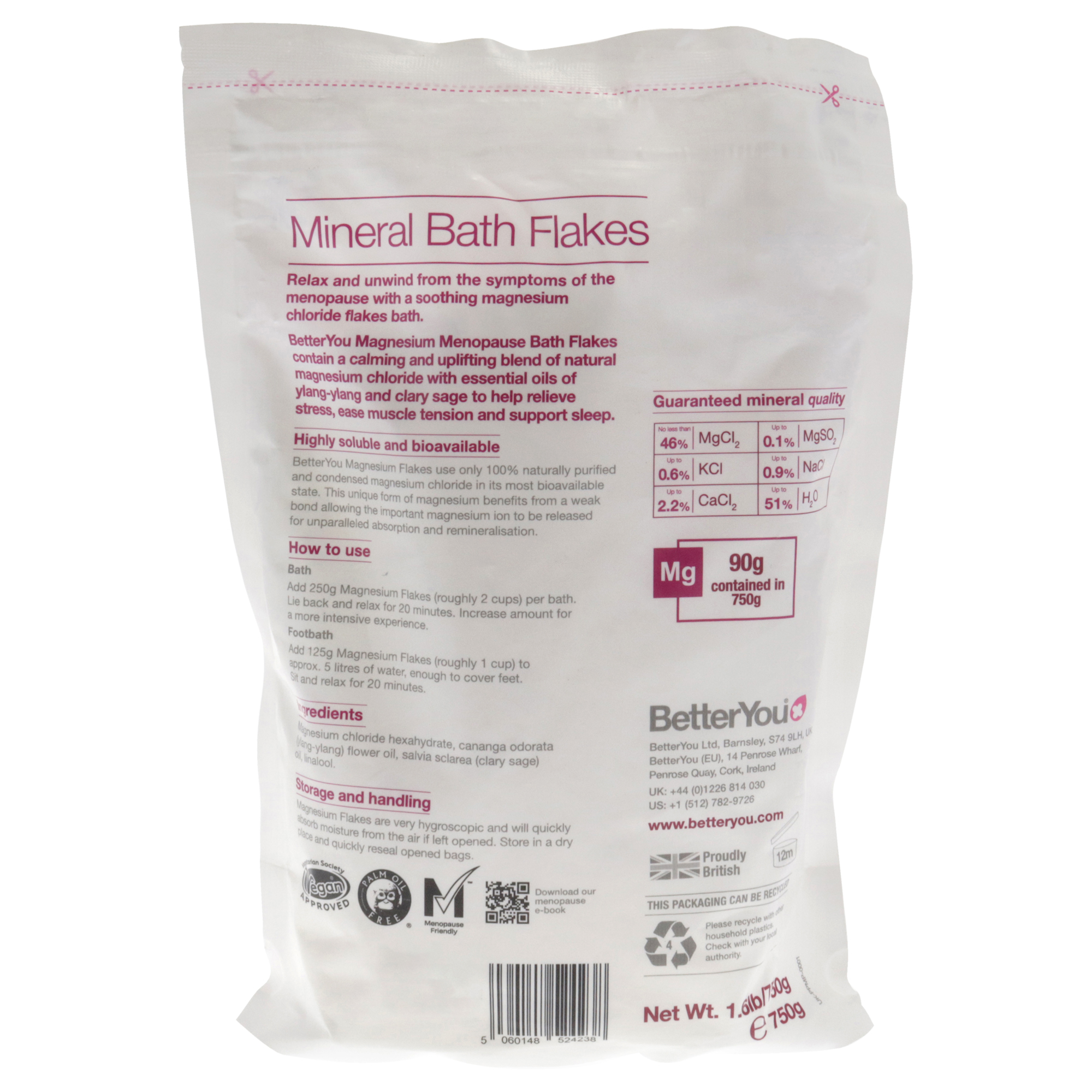 Foto 3 pulgar | Sal De Baño Betteryou Menopause Mineral Bath Hojuelas De Baño, 780 Ml - Venta Internacional.
