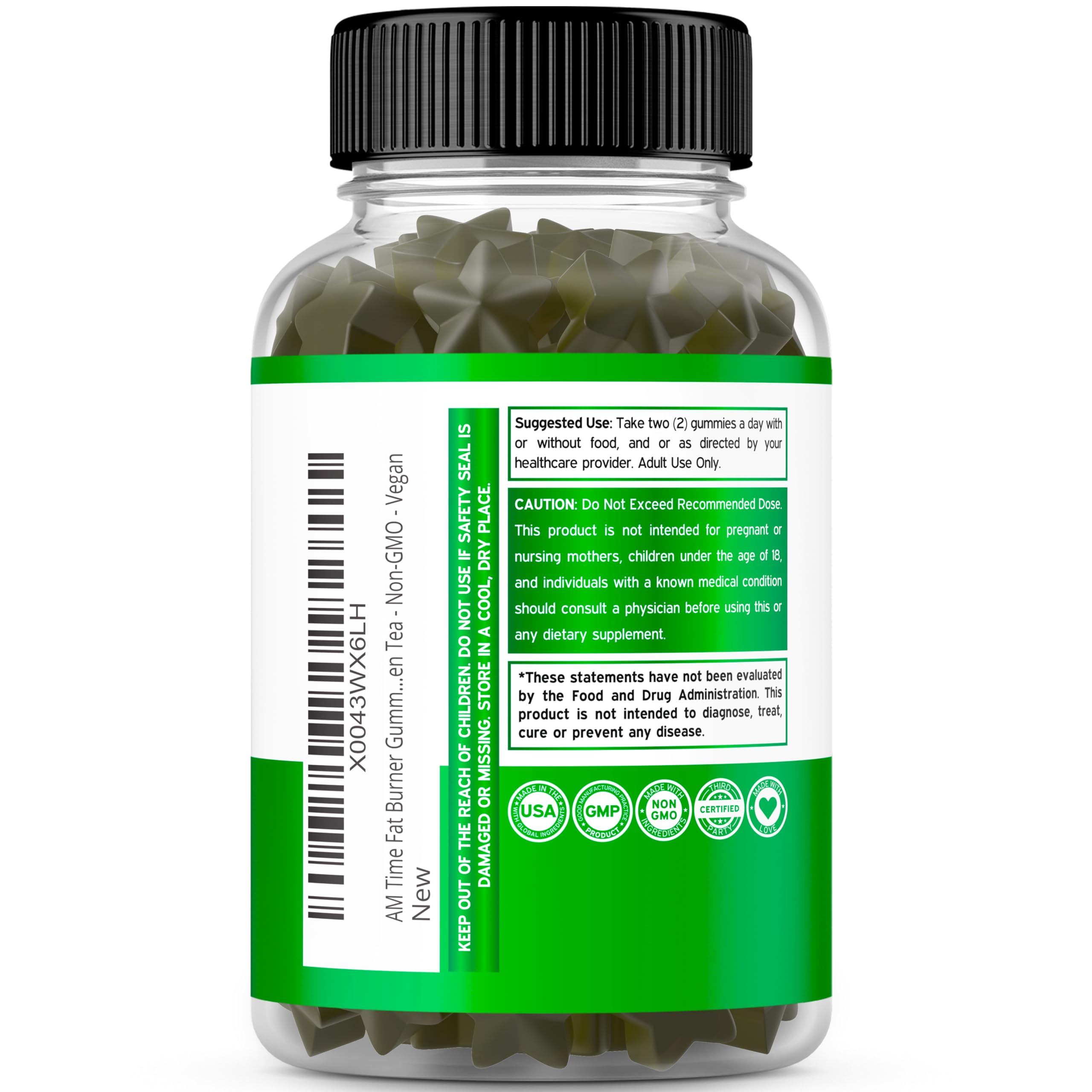 Foto 4 pulgar | Gomitas Quemadoras De Grasa Con Té Verde Supplement Dorado Nutrition, 60 Unidades - Venta Internacional.