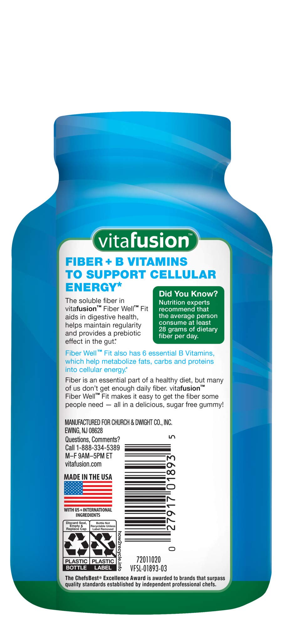 Foto 3 pulgar | Gomitas Supplement Vitafusion Fiber Well Fit, 90 Unidades - Venta Internacional.