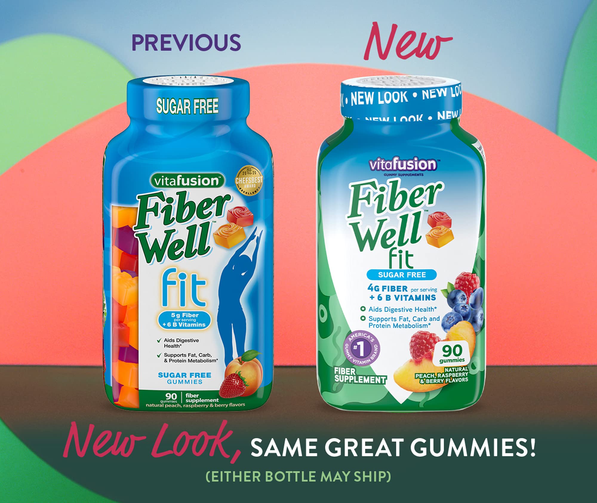 Foto 4 pulgar | Gomitas Supplement Vitafusion Fiber Well Fit, 90 Unidades - Venta Internacional.