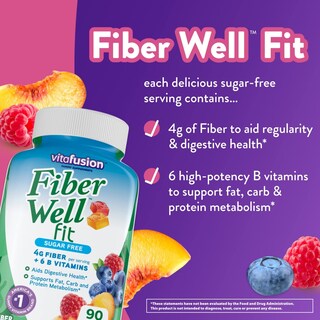 Foto 4 | Gomitas Supplement Vitafusion Fiber Well Fit, 90 Unidades - Venta Internacional.