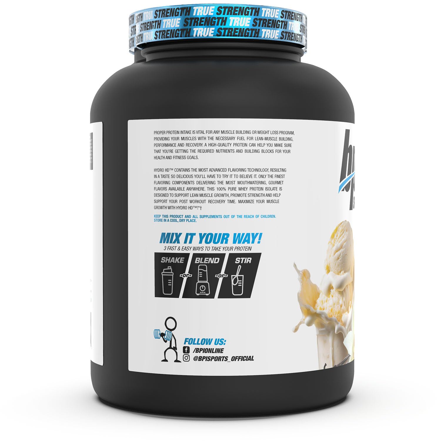 Foto 3 | Proteína De Suero En Polvo Bpi Sports Hydro Hd 25 G Protein Vanilla - Venta Internacional.