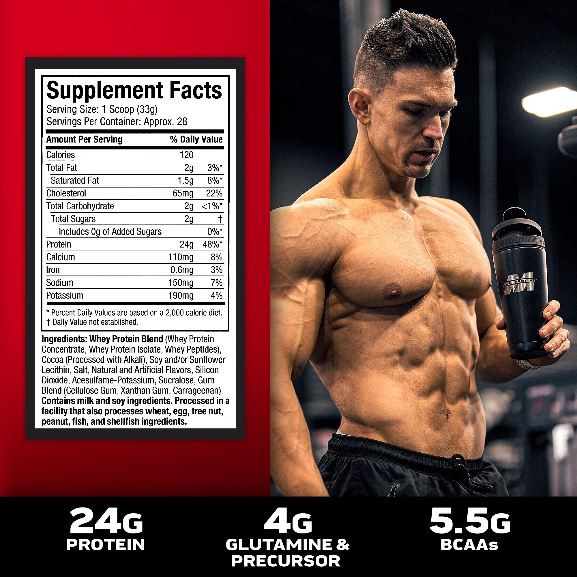 Foto 5 pulgar | Proteína En Polvo Muscletech Nitro-tech Whey Gold, 2 Libras De Chocolate - Venta Internacional.