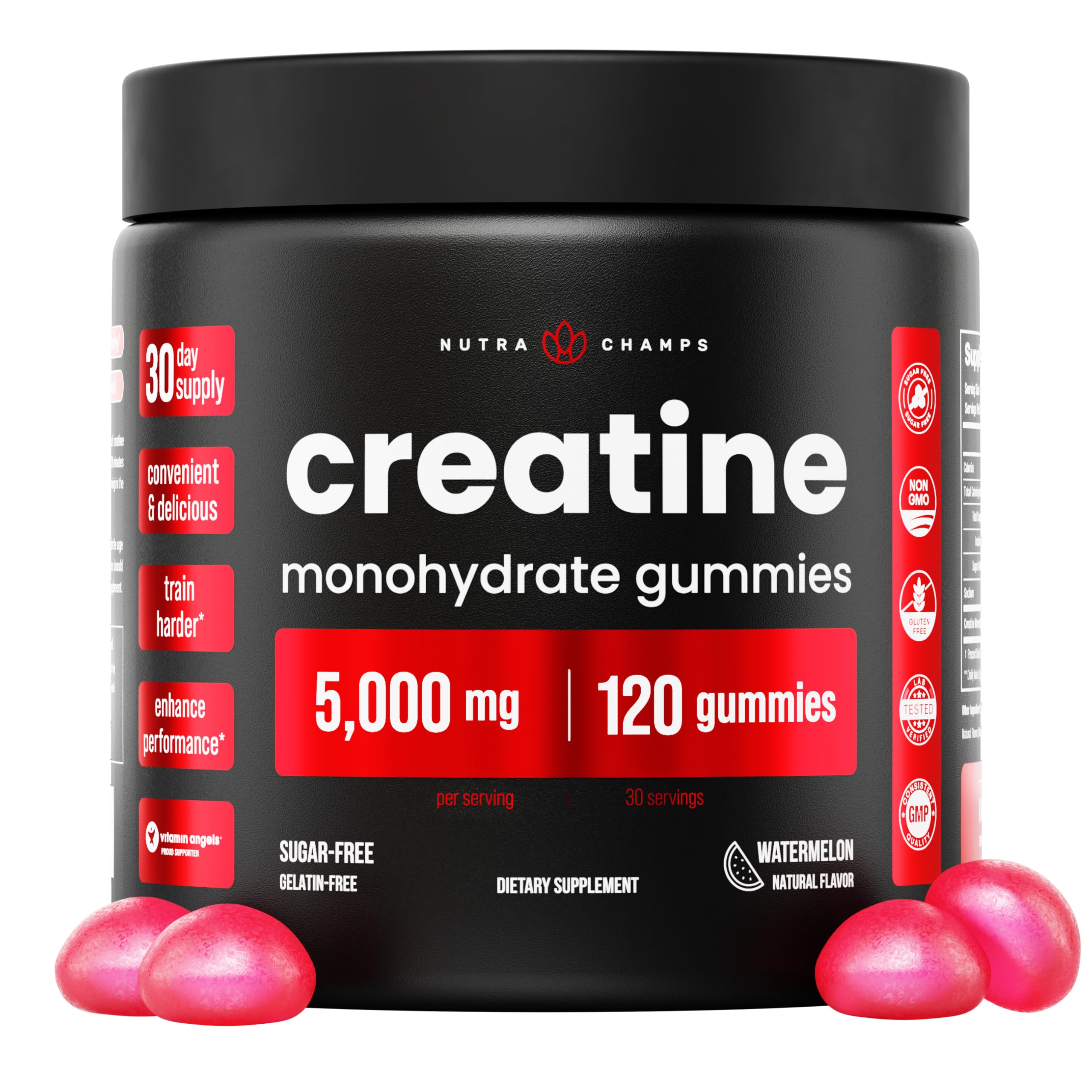 Foto 2 pulgar | Gominolas De Creatina Nutrachamps 5 G Sin Azúcar Para Hombres Y Mujeres - Venta Internacional.