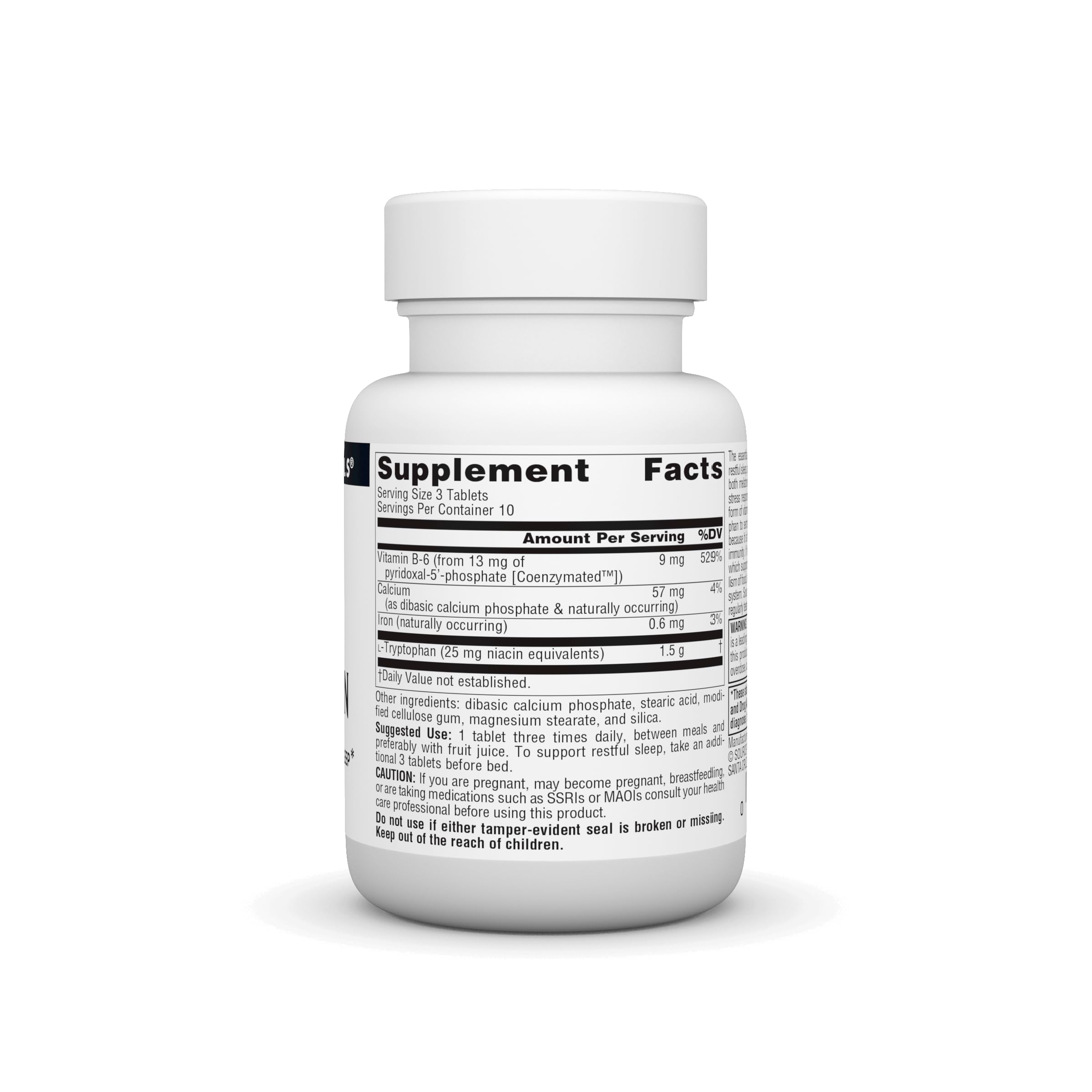 Foto 2 | Suplemento Source Naturals L-triptófano Con Coenzima B-6 500 Mg - Venta Internacional.