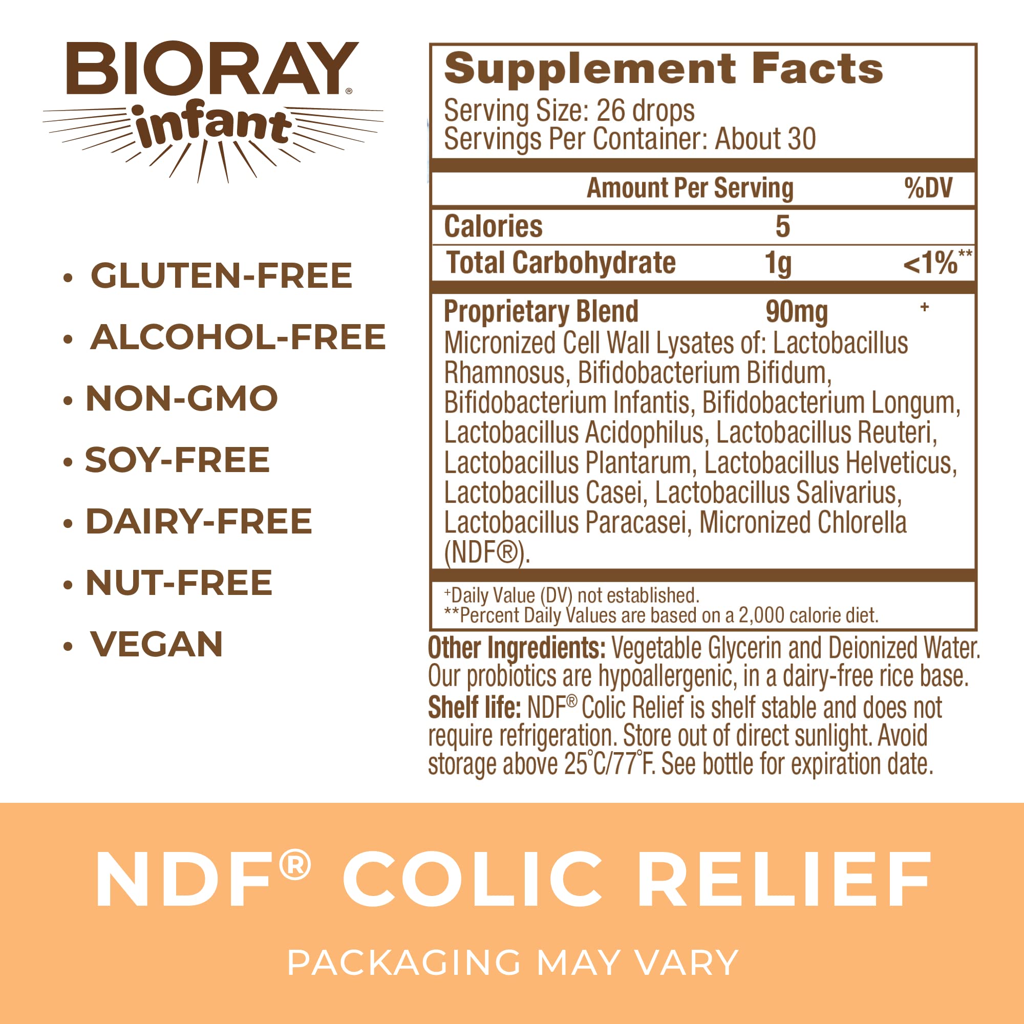 Foto 3 pulgar | Suplemento Probiótico Bioray Infant Ndf Colic Relief, 30 Ml, 11 Cepas - Venta Internacional.