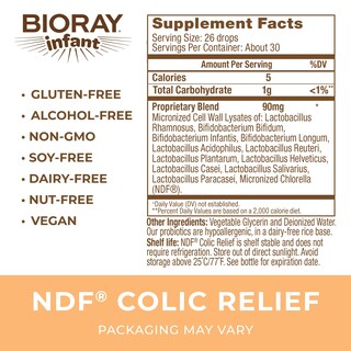 Foto 2 | Suplemento Probiótico Bioray Infant Ndf Colic Relief, 30 Ml, 11 Cepas - Venta Internacional.