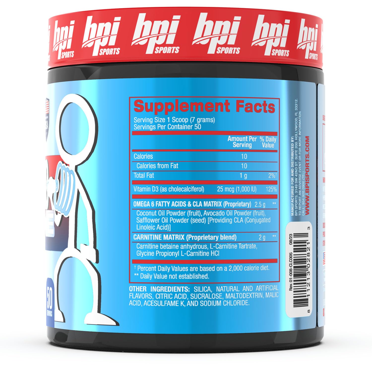 Foto 4 pulgar | Suplemento Bpi Sports Cla + Carnitina Rainbow Ice 370 Ml - Venta Internacional.
