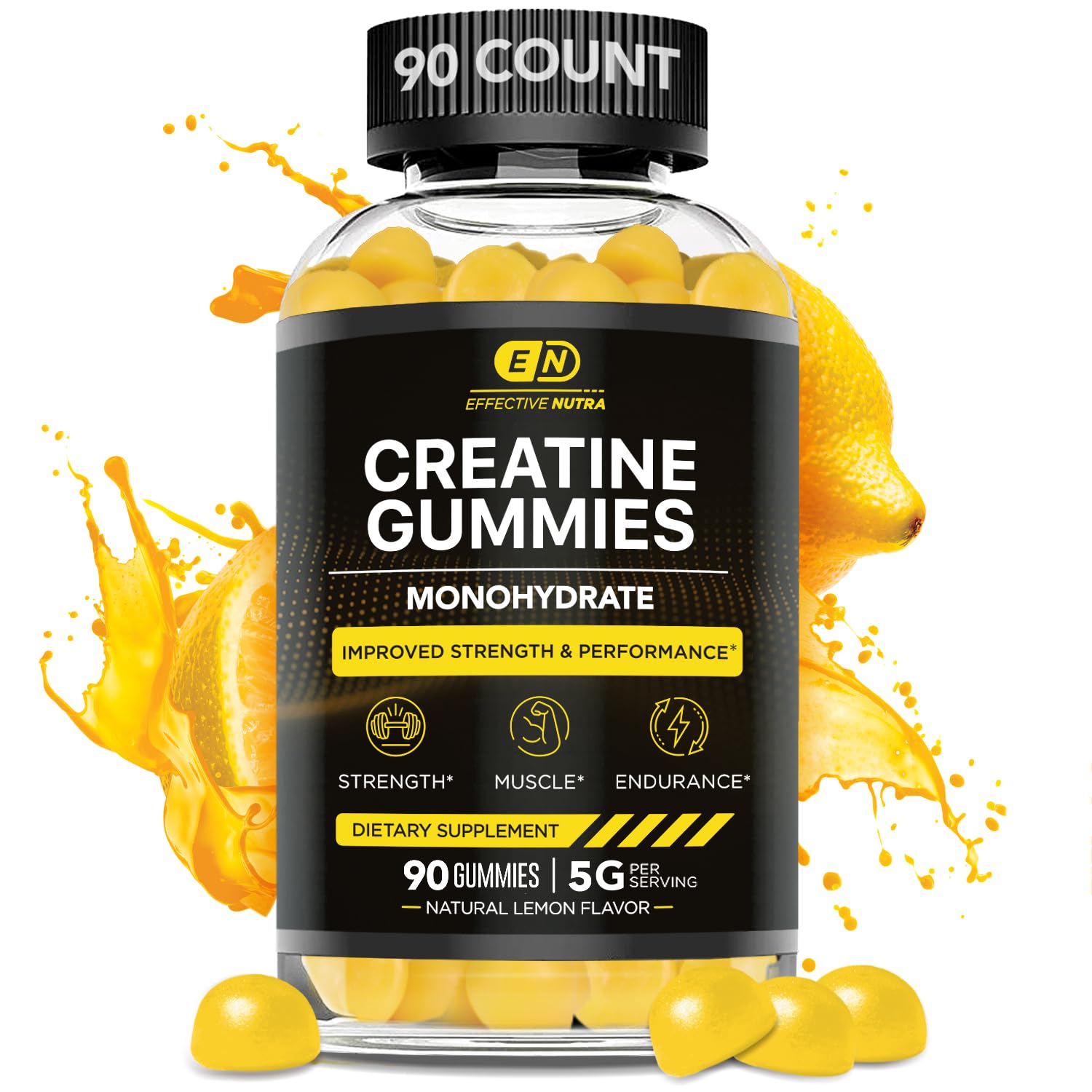 Foto 2 pulgar | Gomitas De Creatina Effective Nutra Para Fuerza Y Energía, 90 Unidades - Venta Internacional.