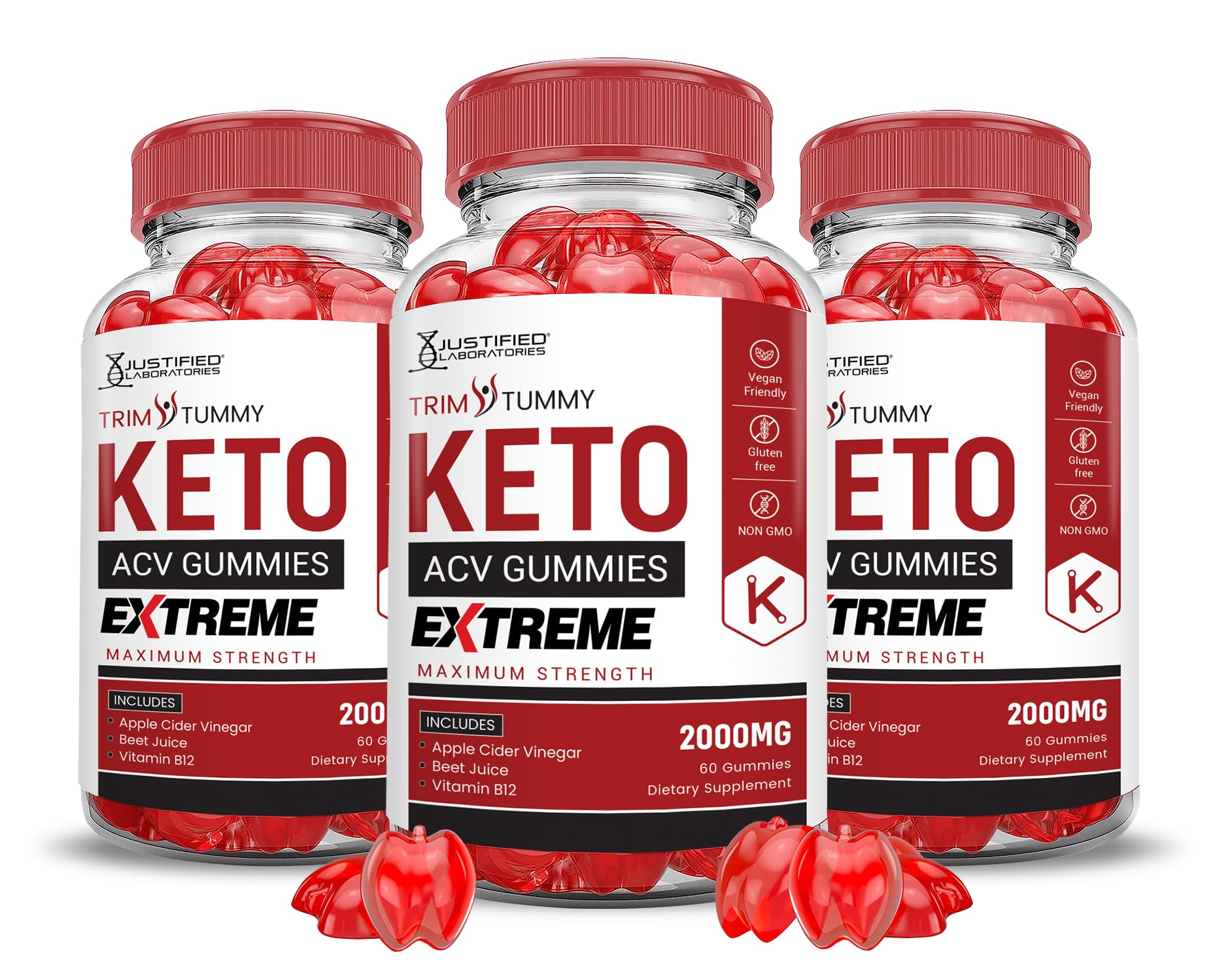 Foto 2 pulgar | Gomitas Trim Tummy Keto Acv Extreme 2000 Mg (paquete De 3) - Venta Internacional.