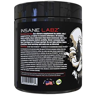 Foto 3 | Polvo Para Antes Del Entrenamiento Insane Labz Psychotic Black Edition - Venta Internacional.