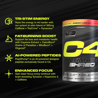 Foto 2 | Polvo Preentrenamiento Cellucor C4 Ultimate Shred, 20 Porciones - Venta Internacional.