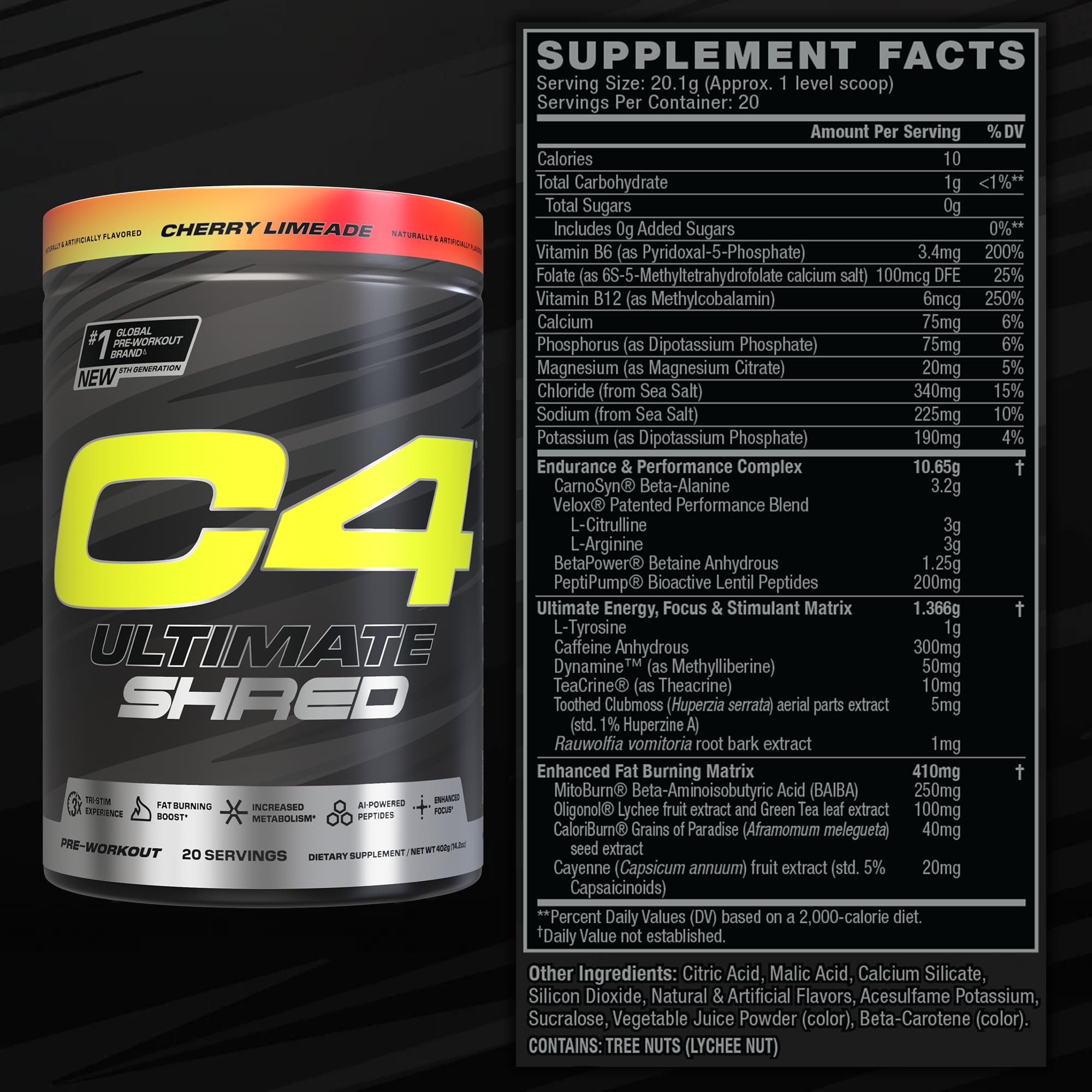 Foto 4 pulgar | Polvo Preentrenamiento Cellucor C4 Ultimate Shred, 20 Porciones - Venta Internacional.