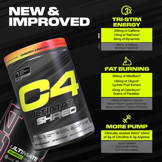 Foto 4 | Polvo Preentrenamiento Cellucor C4 Ultimate Shred, 20 Porciones - Venta Internacional.