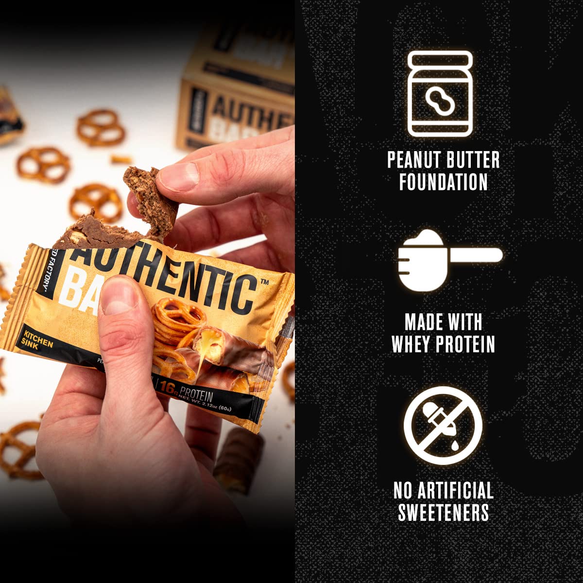 Foto 5 | Fregadero De Cocina Protein Bars Jacked Factory Authentic Bar, 12 X 16 G - Venta Internacional.
