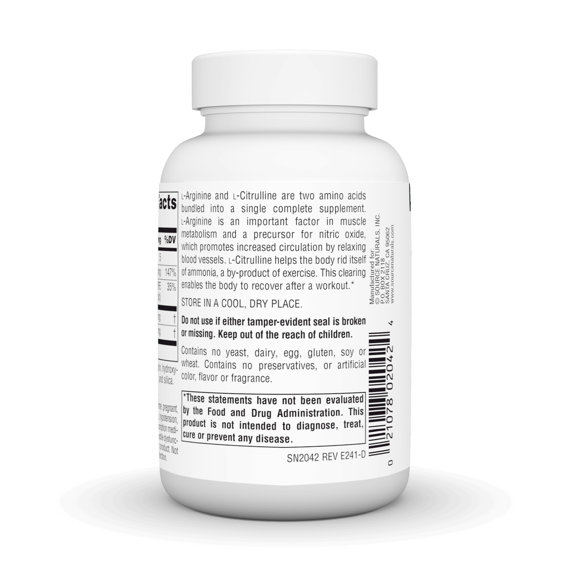 Foto 4 pulgar | Supplement Source Naturals L-arginina L-citrulina 1000 Mg - Venta Internacional.