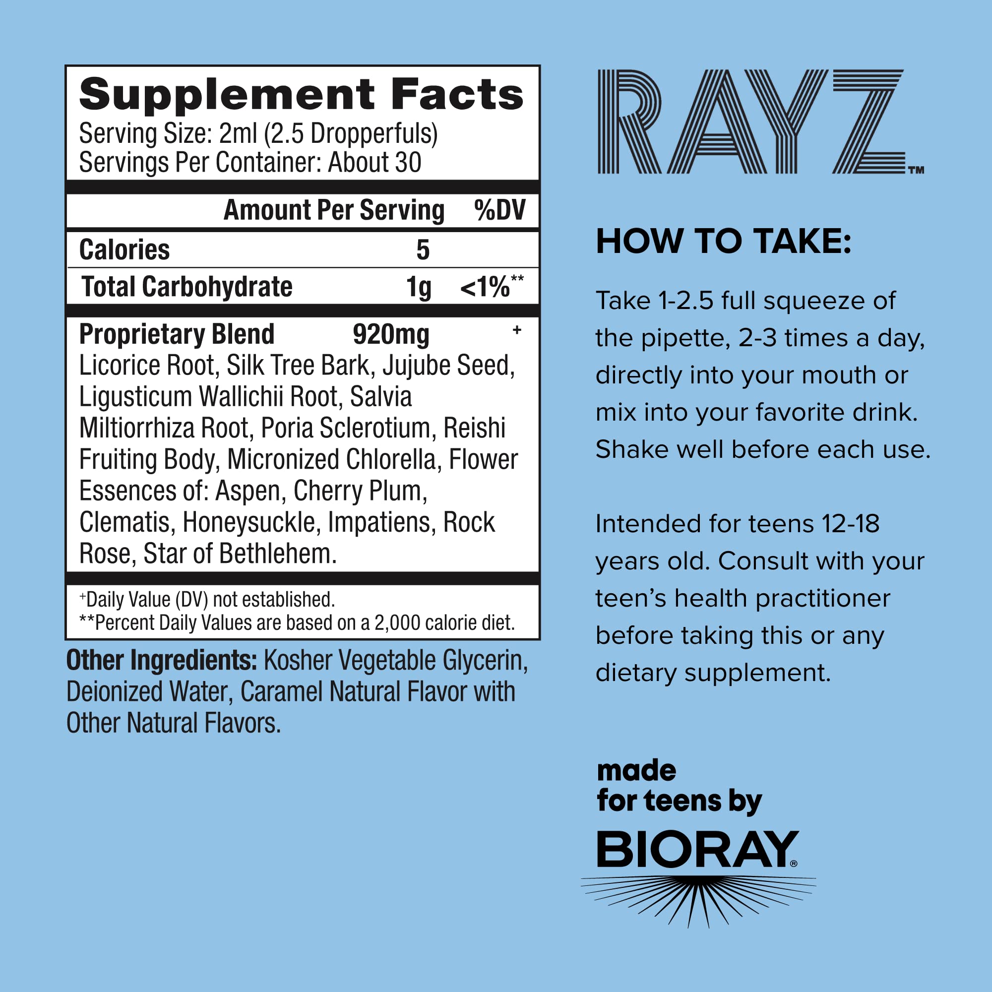 Foto 3 pulgar | Suplemento Bioray Rayz Dream Machine Caramel, 60 Ml, Para Adolescentes De 12 A 18 Años - Venta Internacional.