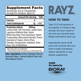 Foto 2 | Suplemento Bioray Rayz Dream Machine Caramel, 60 Ml, Para Adolescentes De 12 A 18 Años - Venta Internacional.