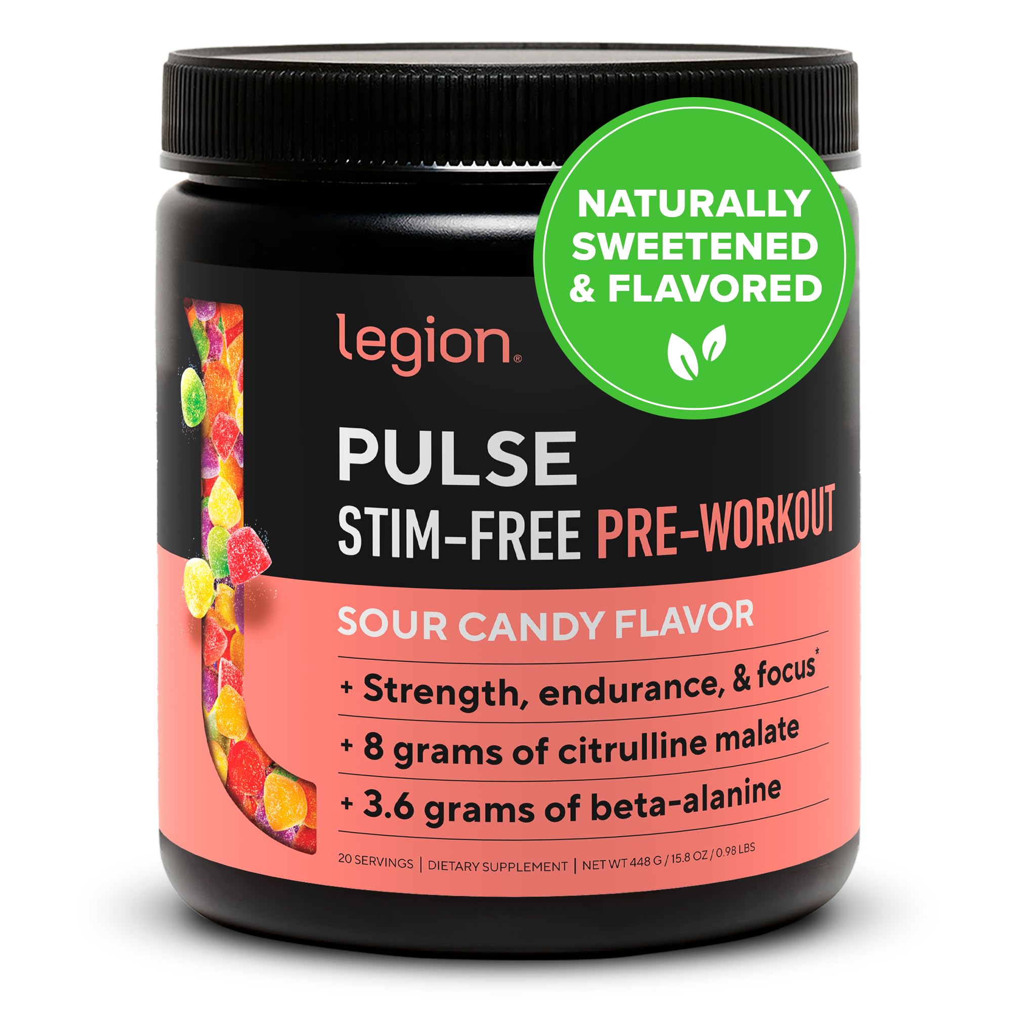 Foto 1 | Suplemento Para Antes Del Entrenamiento Legion Pulse Boost Energy Sour Candy - Venta Internacional.