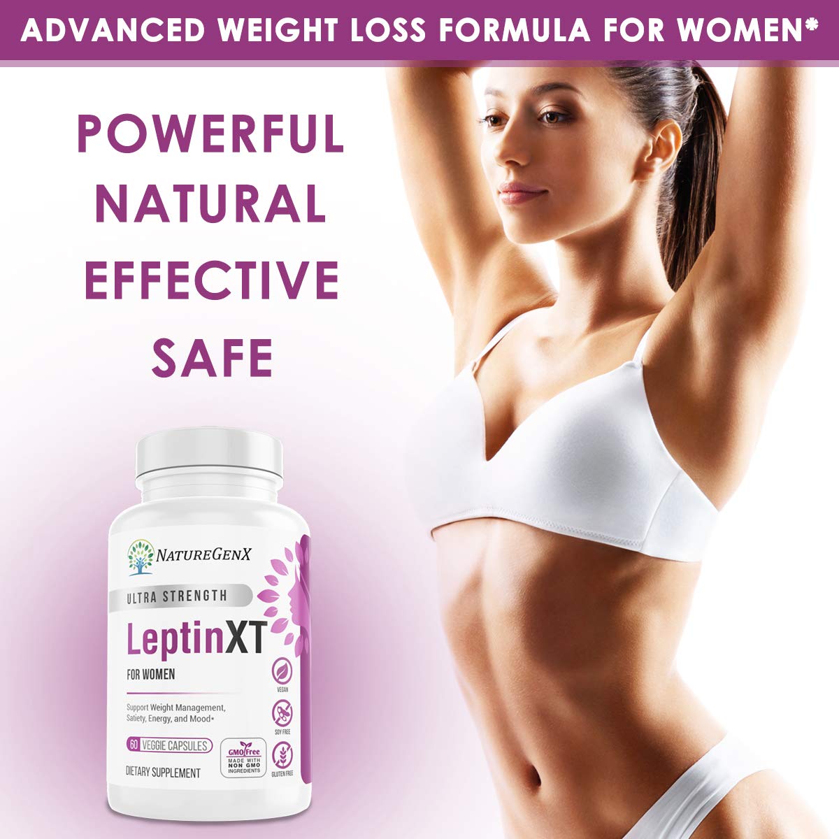 Foto 3 pulgar | Suplemento Naturegenx Leptinxt Para Bajar De Peso Para Mujeres, 60 Cápsulas - Venta Internacional.