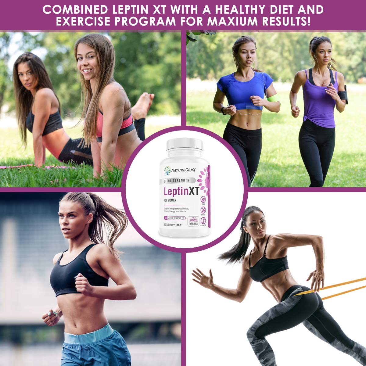 Foto 5 pulgar | Suplemento Naturegenx Leptinxt Para Bajar De Peso Para Mujeres, 60 Cápsulas - Venta Internacional.