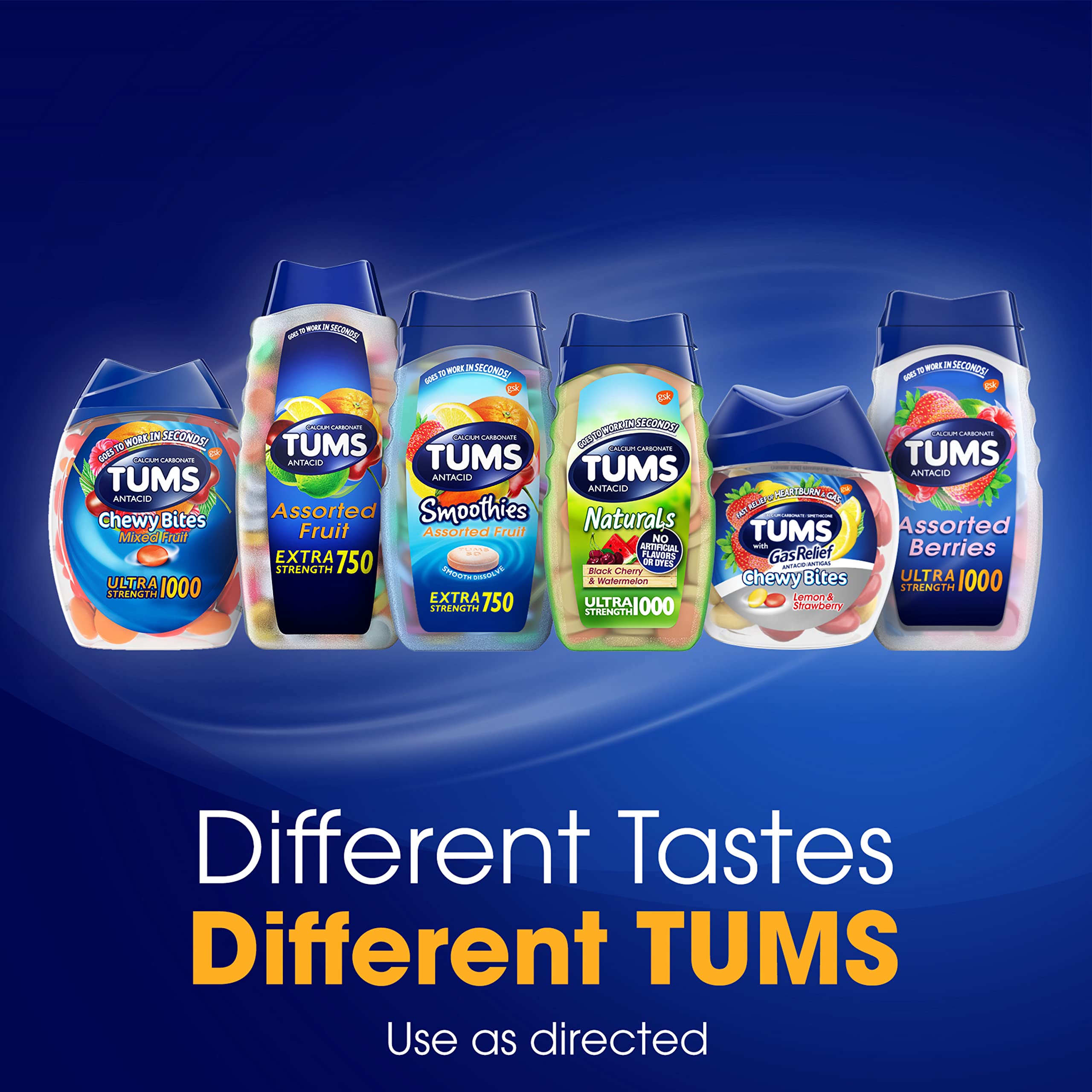 Foto 8 pulgar | Tabletas Antiácidas Tums Chewy Bites, Bayas Variadas, 60 Unidades - Venta Internacional.