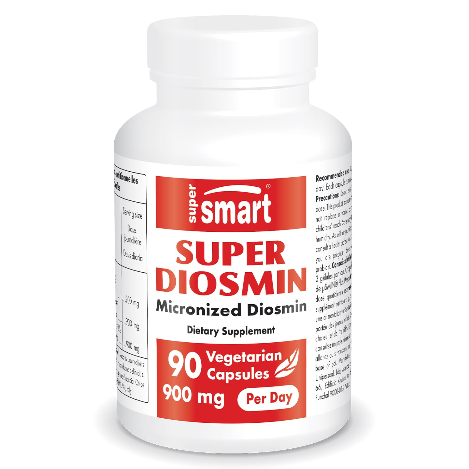Foto 2 pulgar | Suplemento Supersmart Super Diosmin 900 Mg 90 Cápsulas - Venta Internacional.