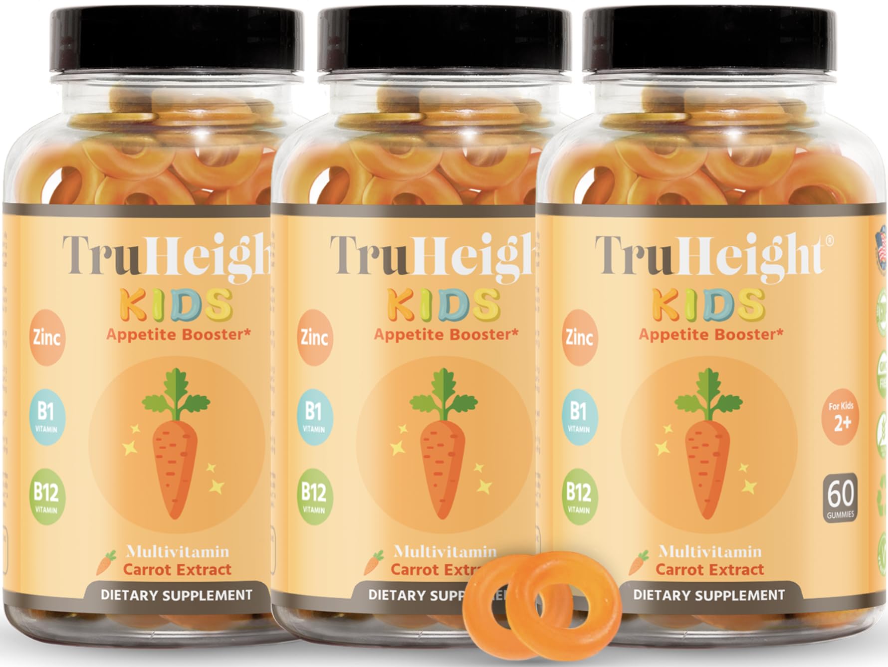 Foto 2 pulgar | Gomitas Appetite Booster Truheight Kids, Totalmente Naturales, Color Naranja - Venta Internacional.