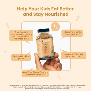 Foto 3 | Gomitas Appetite Booster Truheight Kids, Totalmente Naturales, Color Naranja - Venta Internacional.