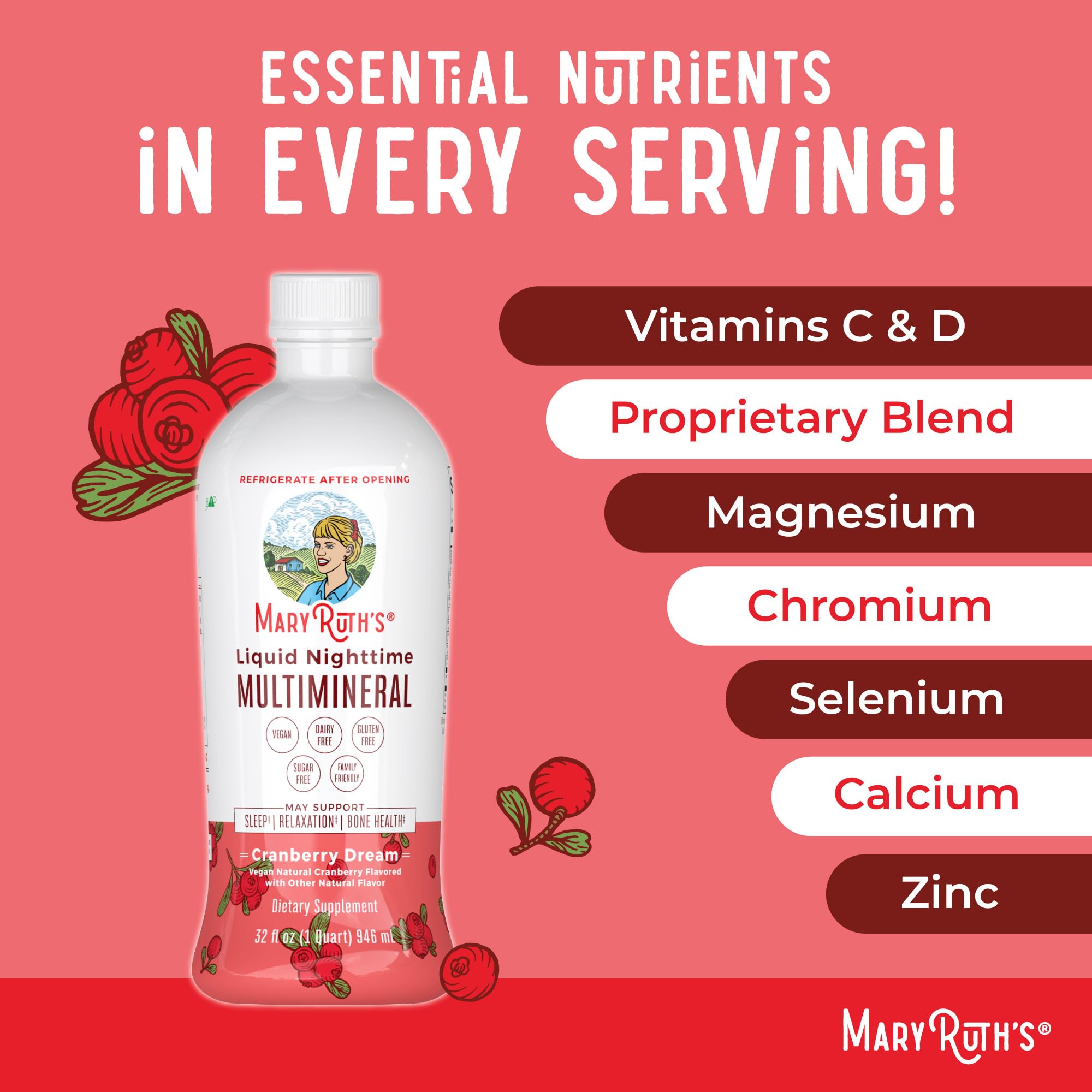 Foto 7 | Suplemento Multimineral Líquido Nocturno Maryruth Vegan - Venta Internacional.