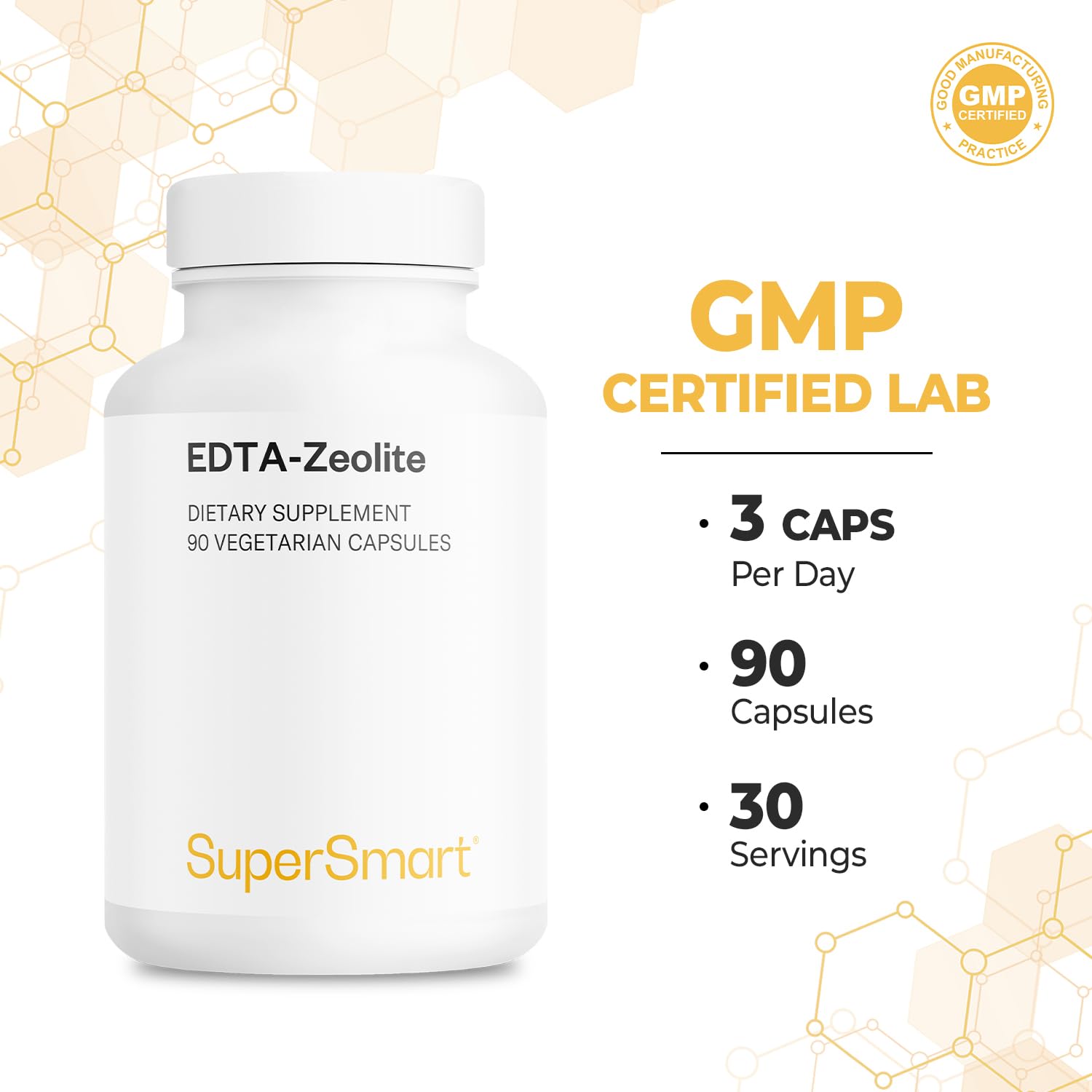 Foto 5 pulgar | Suplemento Supersmart Edta Zeolite 98% Con Cardo Mariano 90 Cápsulas - Venta Internacional.