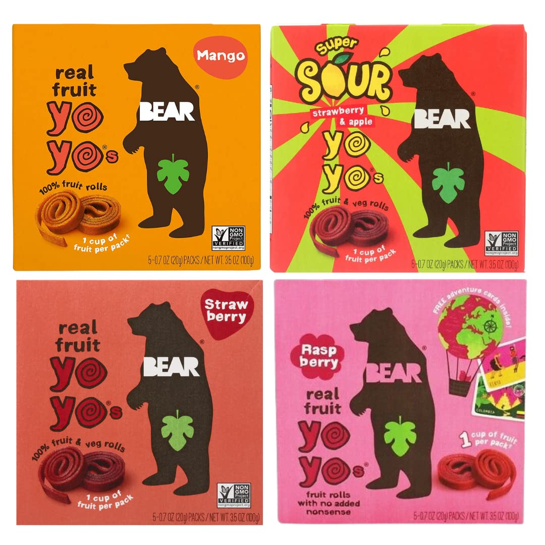 Foto 1 | Paquete Variado De Yoyos Snack Bear Real Fruit (paquete De 4) - Venta Internacional.