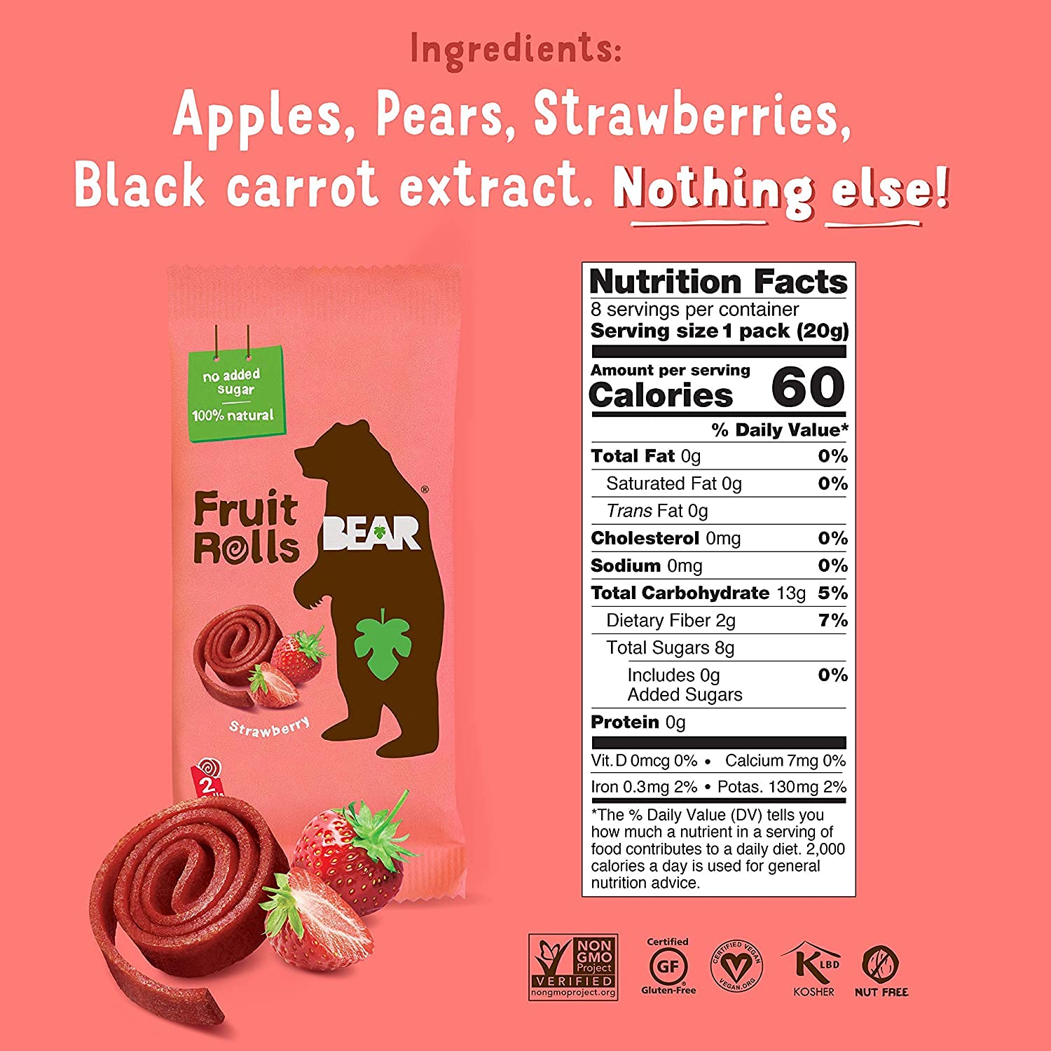 Foto 8 pulgar | Paquete Variado De Yoyos Snack Bear Real Fruit (paquete De 4) - Venta Internacional.