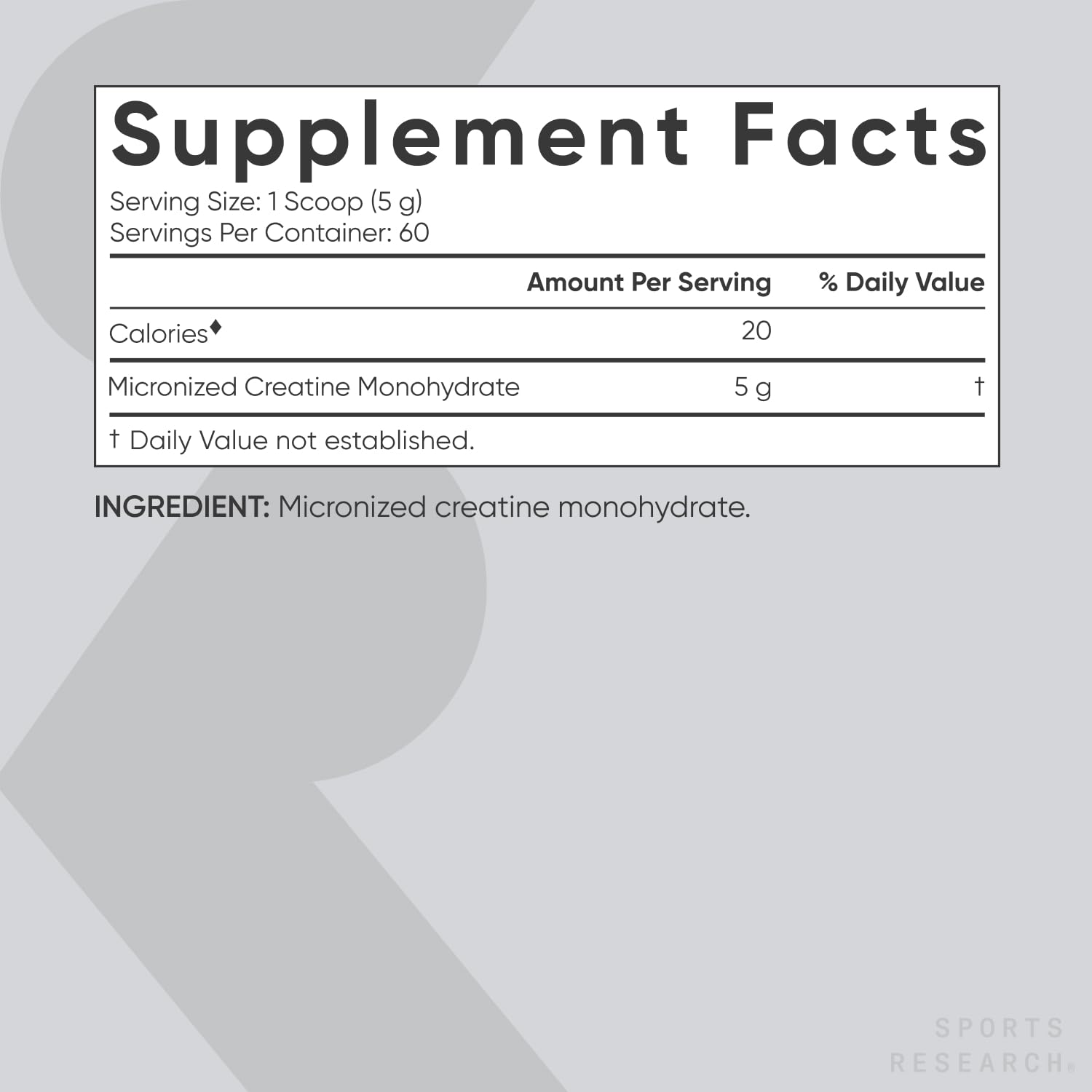 Foto 4 pulgar | Suplemento Sports Research Con Monohidrato De Creatina, 300 Ml - Venta Internacional.